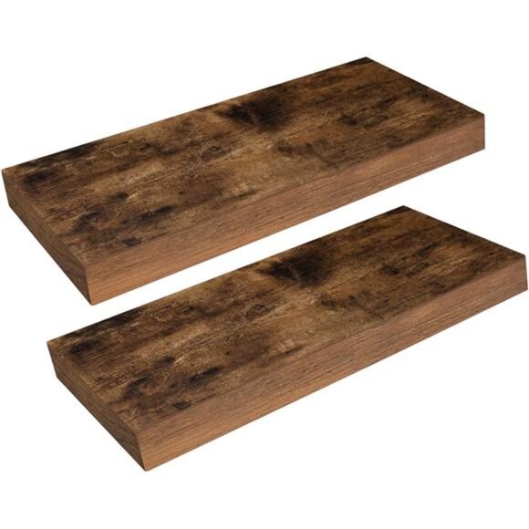 Floating Shelves for Wall, Wall Mounted Shelf Set of 2, 15.7" Hanging - Picture 1 of 7